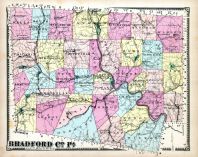 Bradford County Map, Bradford County 1869